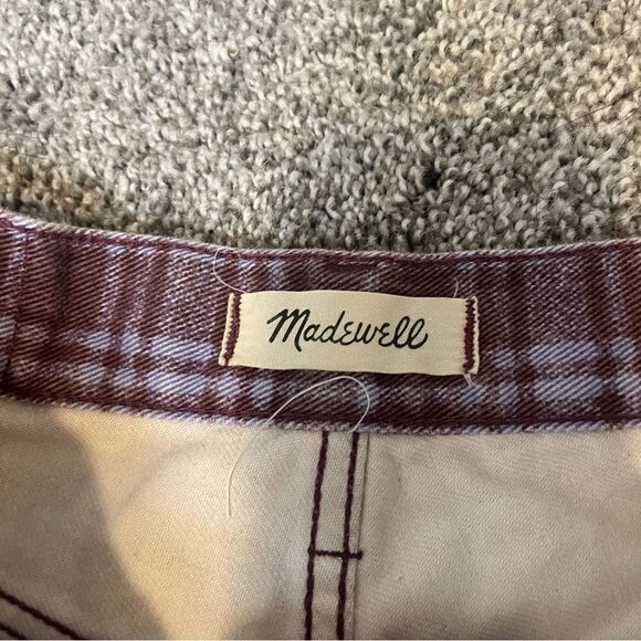 Madewell The Perfect Vintage Straight Jean in Cabernet Plaid - Picture 11 of 16